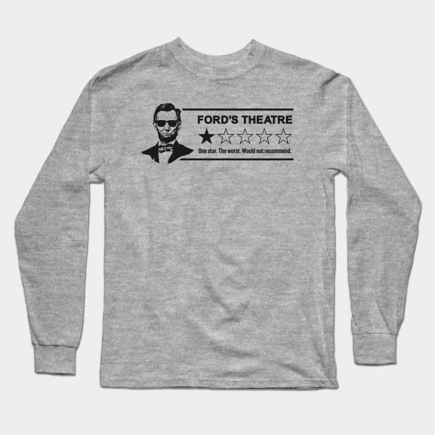 Abraham Lincoln Ford's Theatre - Funny One-Star Rating Long Sleeve T-Shirt by TwistedCharm